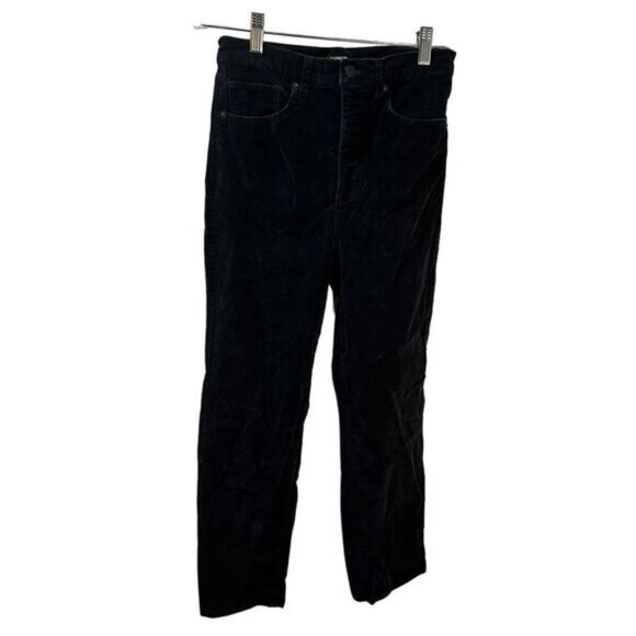 High Waisted Velvet Straight Pant Size 2 by EXPRESS NWOT - Picture 2 of 4